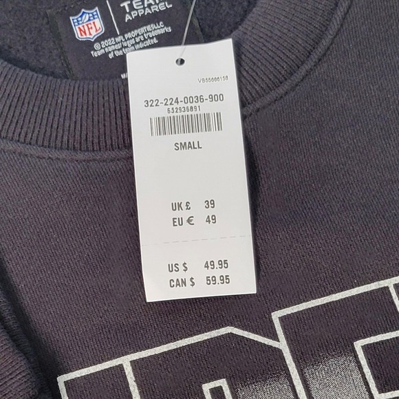 Las Vegas Raiders NFL Team Apparel Mens‎ Small Football Helmet Sweatshirt - Picture 3 of 8